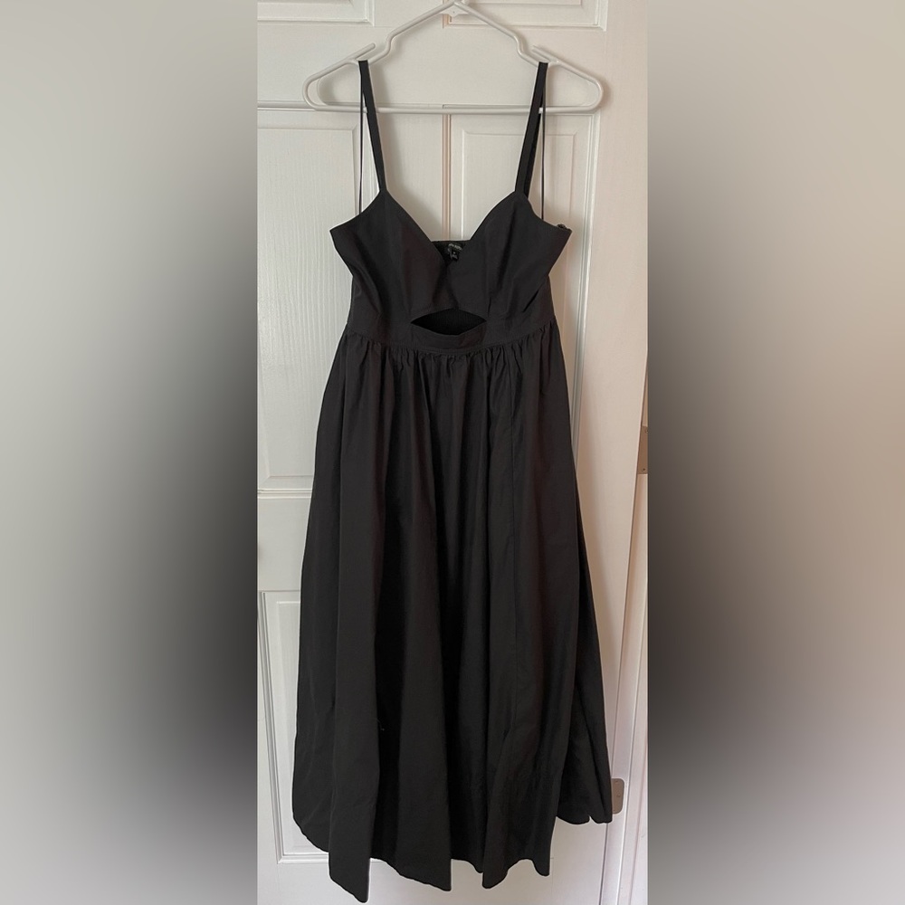 Banana Republic Black Cotton Isa Women's Dress Size 10 - Picture 4 of 11